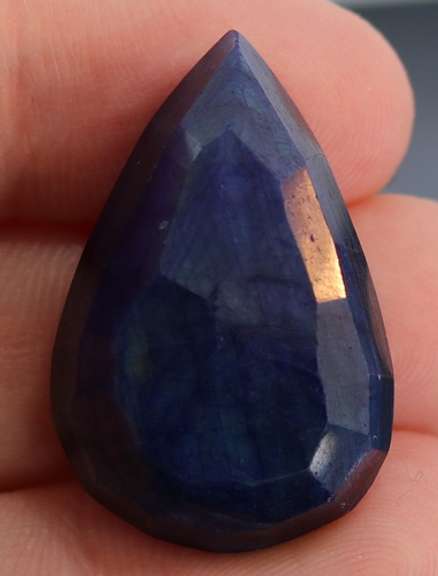 Lavish 62.5ct pear cut royal blue Sapphire