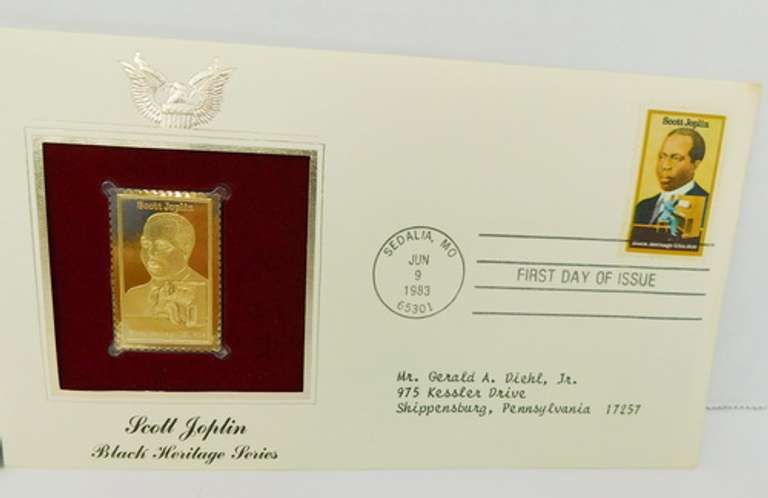 2 Black Heritage 1st Day Issues & 22KT Gold Stamps