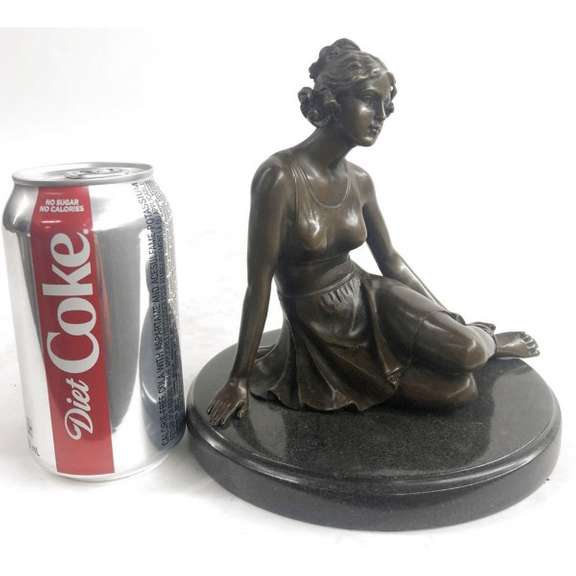 Elegant Woman Bronze Sculpture
