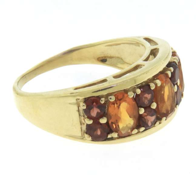 Graceful Yellow Gold Citrine Ring