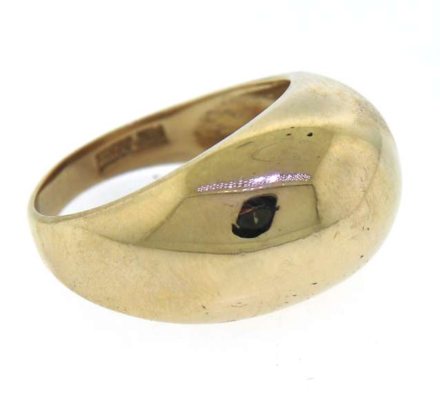 Simple Yellow Gold Dome Ring