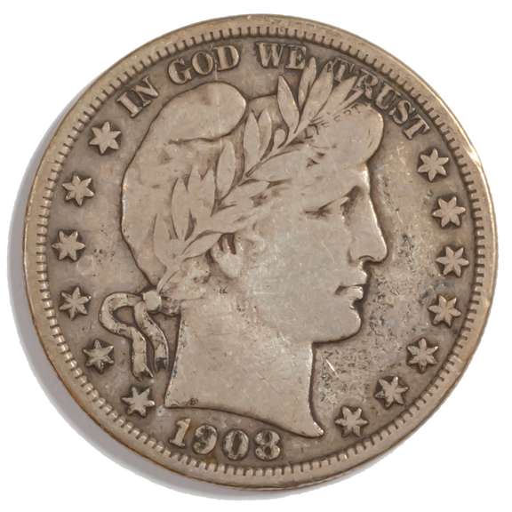 1908 D Barber Half