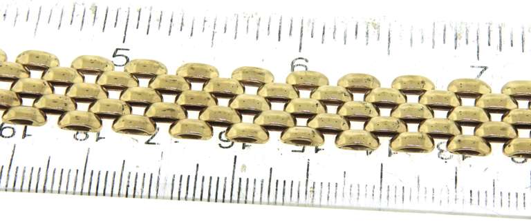 Classic 14kt YG Panther Link Bracelet