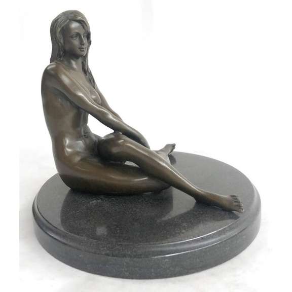 Nude Girl By Claude Bronze Sculpture