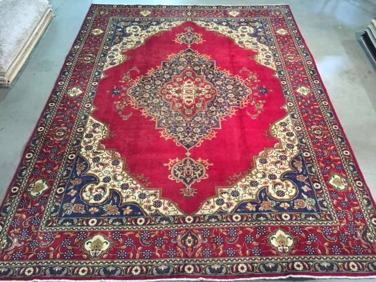 STUNNING  UNIQUE PERSIAN TABRIZ RUG 9'.8"X13'