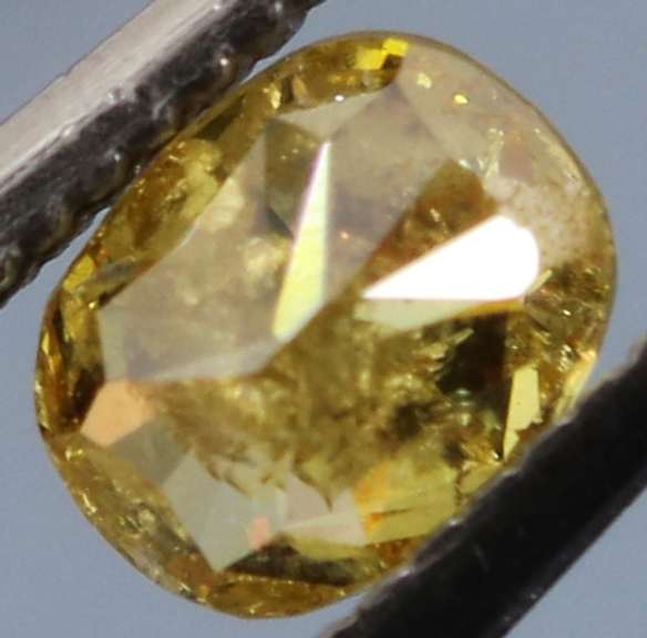 Rare .26ct oval cut yellow Diamond