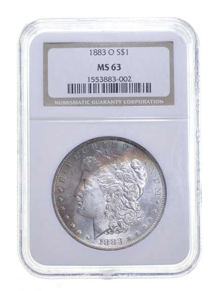 MS63 1883-O Morgan Silver Dollar - Graded NGC - Rainbow