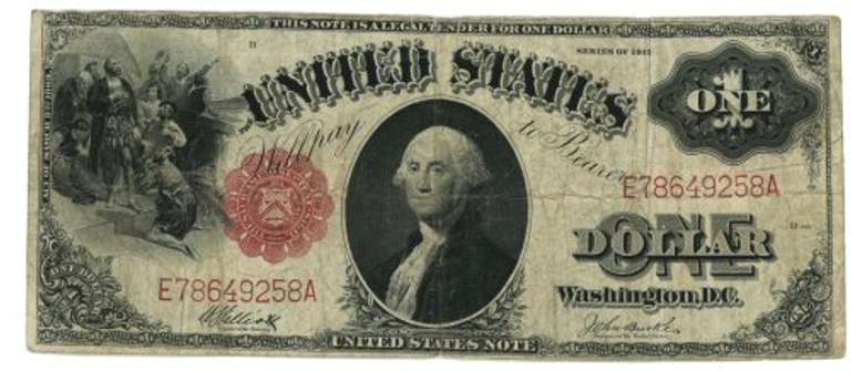 Series of 1917 Large Size $1 Legal Tender Note. Nice circ