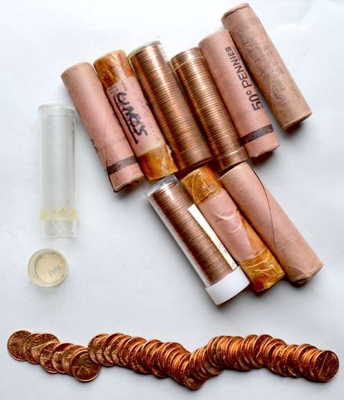 5 1959 & 5 1959 D BU Lincoln Rolls