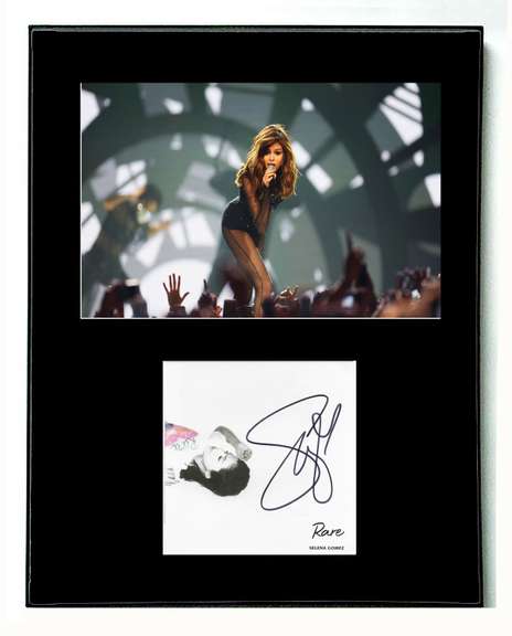 elena Gomez Autographed Signed RARE Cd Album Matted Photo Display