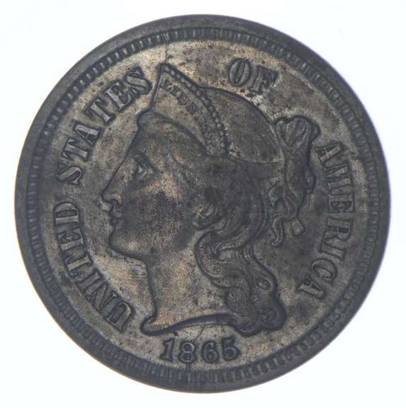 1865 Nickel Three-Cent Piece