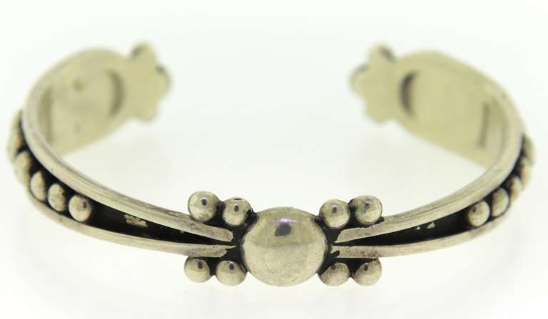 Vintage Sterling Silver Signed Cuff Bangle