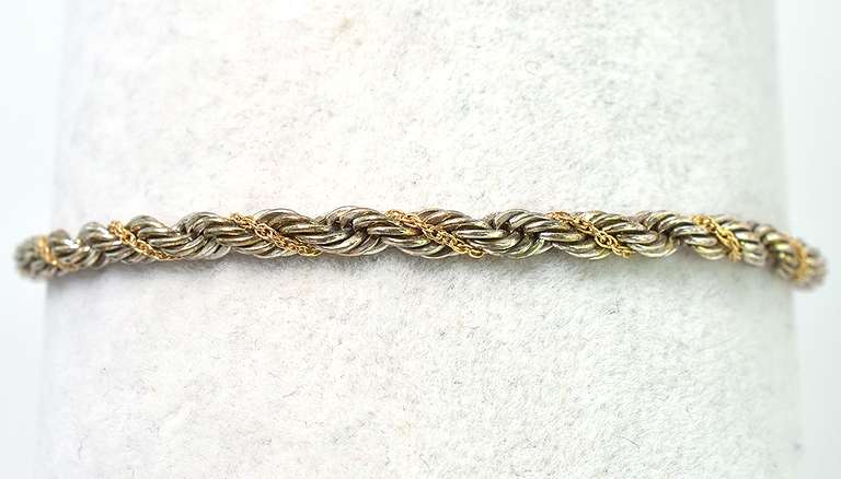 Gorgeous Vintage Sterling & 10KT OC Tanner & CO Bracelet