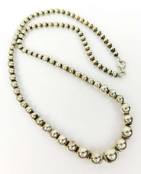 Sterling Silver Bead Necklace