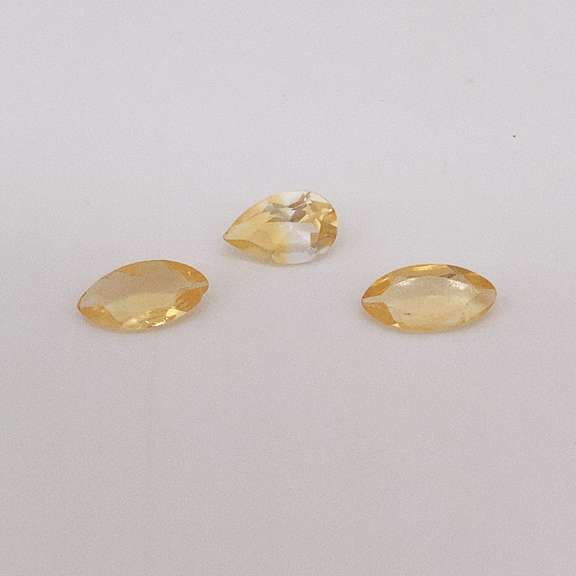 Three Citrine Loose Gemstones