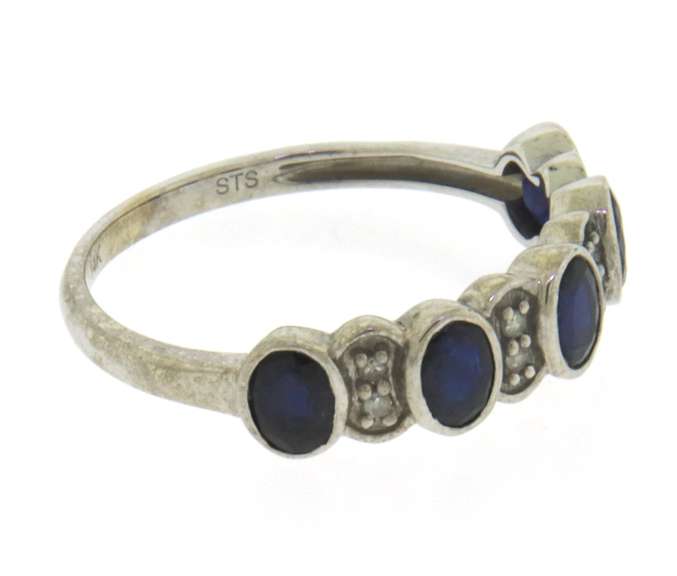 Goorgeous Alternative Oval Blue Sapphire and Diamond Ring