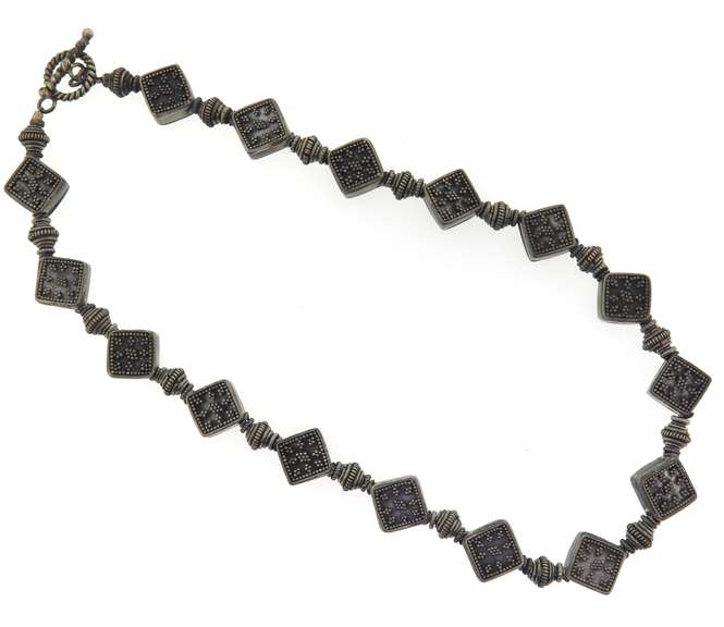 Sterling Silver Necklace with Toggle Clasp