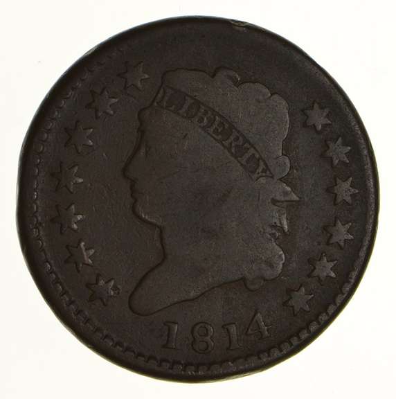 1814 Classic Head Large Cent - Plain 4 - Circulated