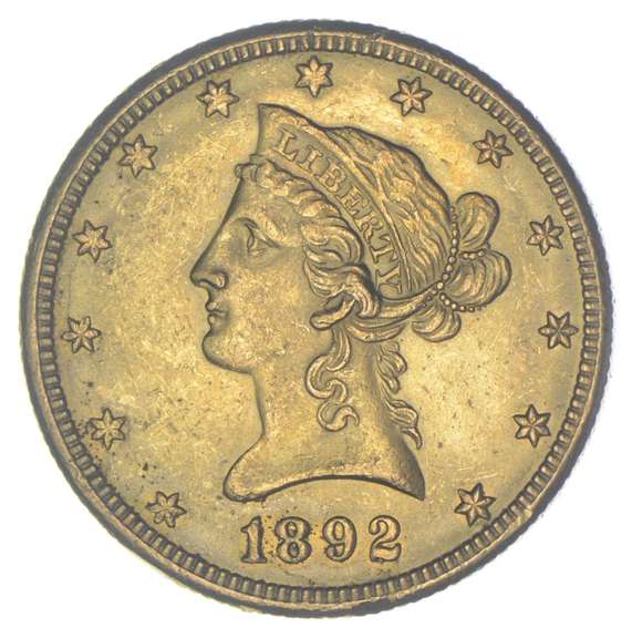 1892-O $10 Liberty Head Gold Eagle - OBV Cleaned