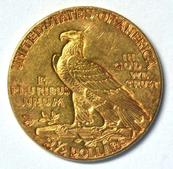 Lovely BU 1929 US $2.50 Indian Gold Piece. Fresh