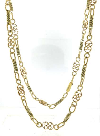 Sepctacular Spiral and Filagree Station Necklace