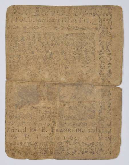 1764 Colonial Pennsylvania 20 Shillings Note