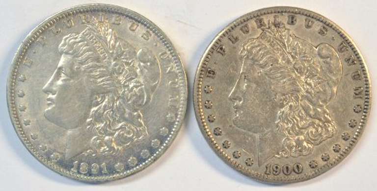 Scarcer 1891-O & 1900-S Morgan Silver Dollars
