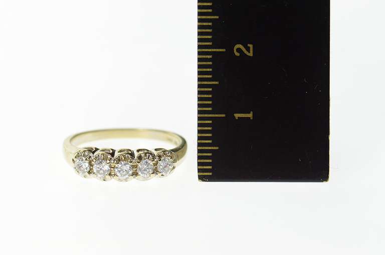 14K White Gold Cubic Zirconia Classic Wedding Band Ring