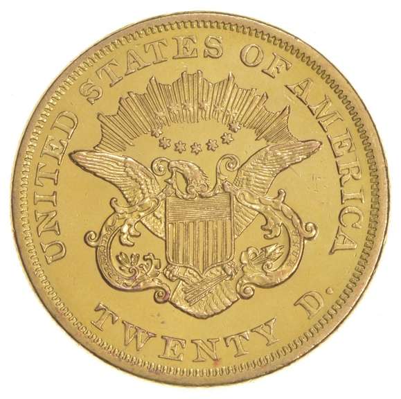 1865 $20.00 Liberty Head Gold Double Eagle - CHOICE