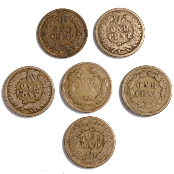 1857 59 60 61 63 &79 FE And Indian Head Cents