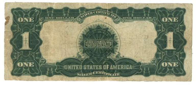 Circulated 1899 Series $1 'Black Eagle' Silver Certificate
