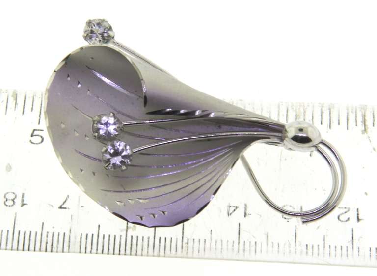 Sterling Silver Cubic Zirconia Brooch