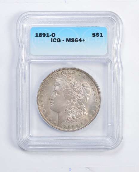 MS64+ 1891-O Morgan Silver Dollar - Graded ICG