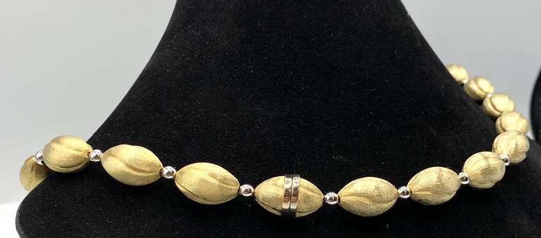 Heavy Art Deco Chunky 14kt Gold Necklace