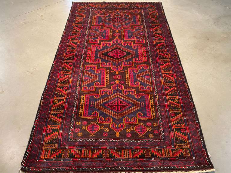 MAGNIFICENT AFGHAN RUG 4x6.8