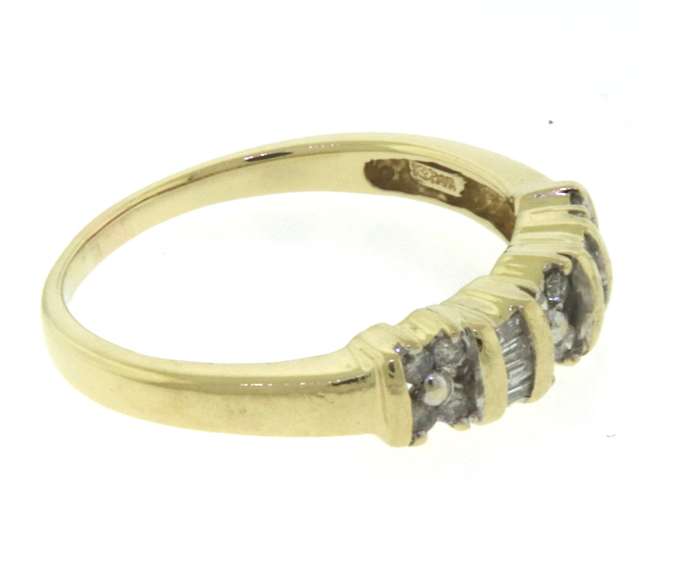 Favorite Yellow Gold Baguette and Round Diamond ring