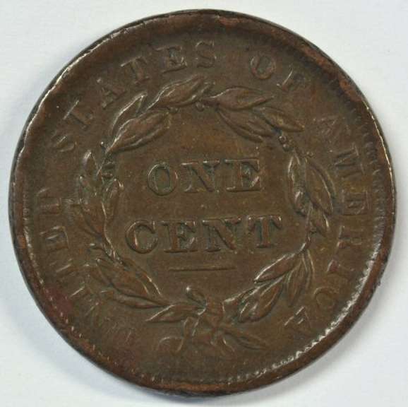 Needle-sharp XF/AU 1838 Corornet Head Large Cent.