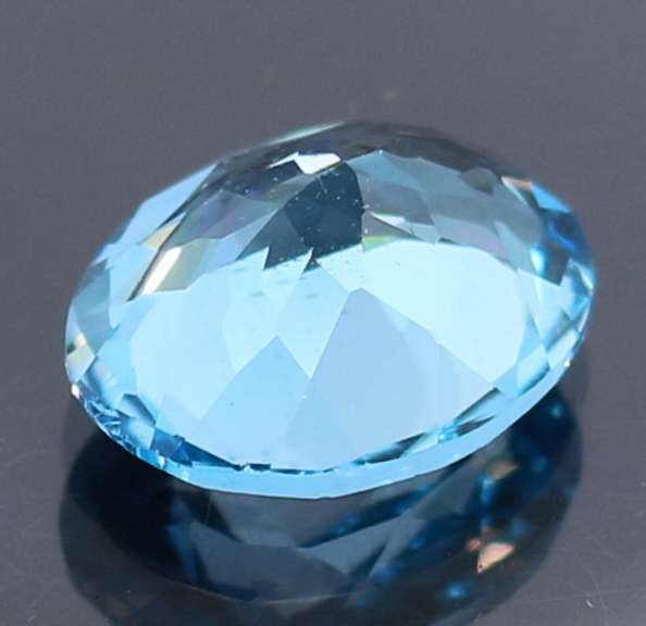 Top French blue 8.22ct 14x11mm Brazilian Topaz