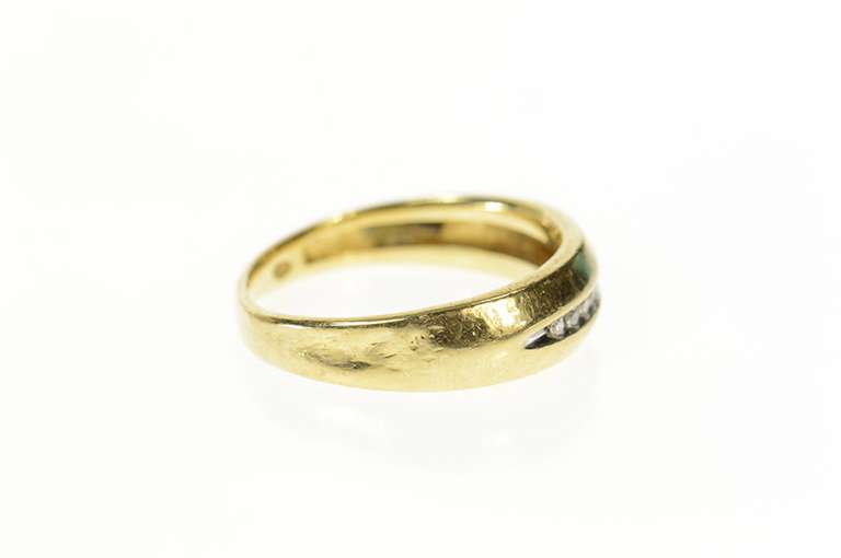 10K Yellow Gold Classic Men's Diamond Wedding Band Ring