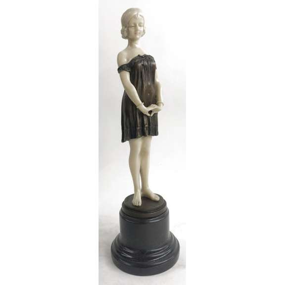 Woman Figurine Bronze Sculpture