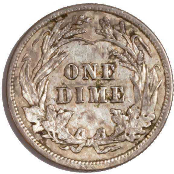 1912 Very Near Unc Barber Dime