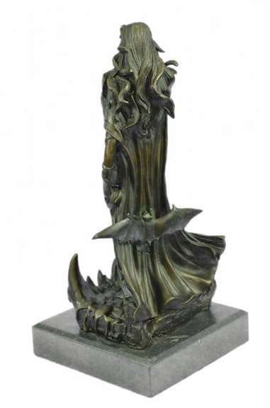 French Sorceress with Curvaceous Body Bronze Statue