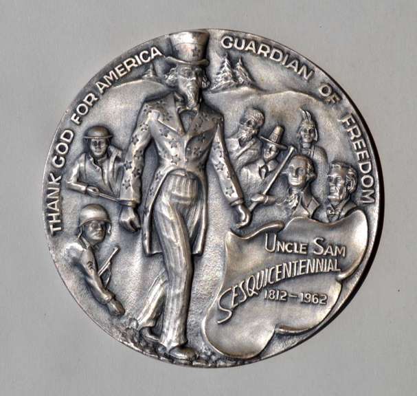 Uncle Sam Sesquicentennial 1812-1962 .999 Silver 3 Inch Medal