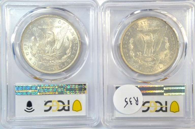 Near Gem BU 1902-O & 1904-O Morgan Dollars. PCGS MS64