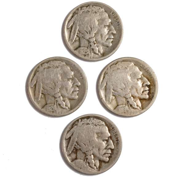 1916 D 1919 D 1925 S & 1926 S Buffalo Nickels
