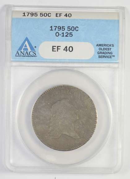 EF40 1795 Flowing Hair Half Dollar - O-125 - Graded ANACS