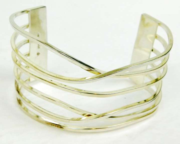 Silpada Wide Free-Form Openwork Sterling Cuff Bracelet