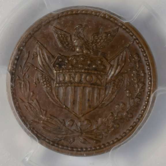 1864 R S Terrey Only Maine CW Token AU 58