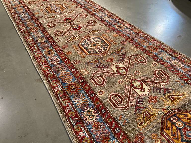 STUNNING FINE KAZAK  RUNNER 3'X19'.3"