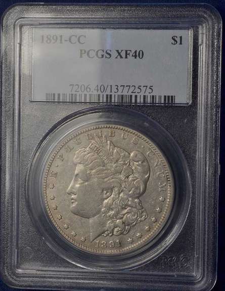 1891-CC XF40 Morgan $ PCGS
